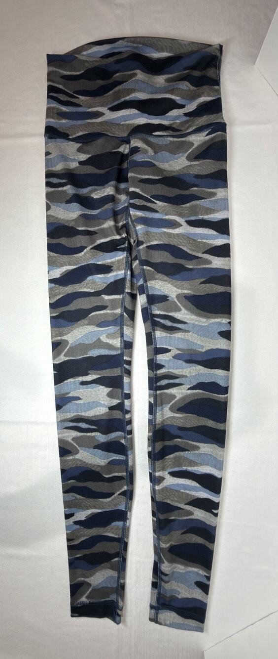 Lululemon Wunder Under Hi Rise Pant Mini Coast Camo Deep Navy Multi Size 6